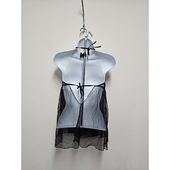 Dreamgirl Top Caraco Sheer Black Style 118445 O/S - Picture 4 of 6